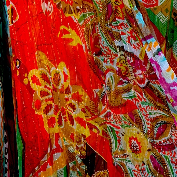 Maxi Skirt, Boston Proper Multi Color Floral Pattern 55% Cotton 45% Rayon Sz XS - Picture 2 of 6